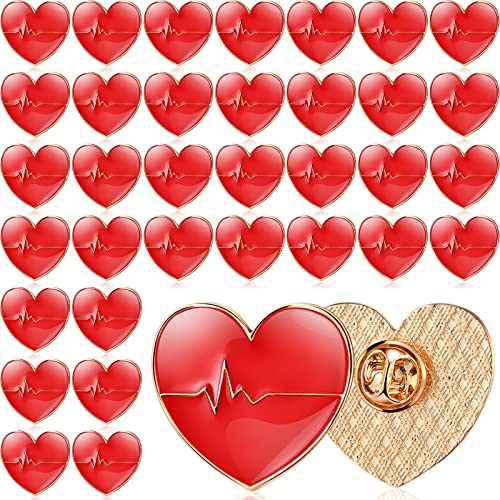 Bucherry Heart Pins Lapel Bulk Disease Brooch Pins for Nurses Assistant CNA doctor Week Appreciate Medical Worker Gift Heart Love for Men Women Health Brooch