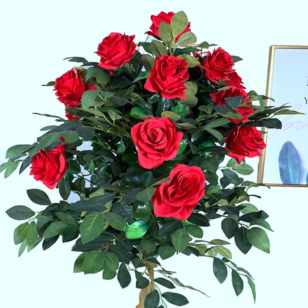 ローズツリー　造花　赤　薔薇 ローズツリー造花赤薔薇