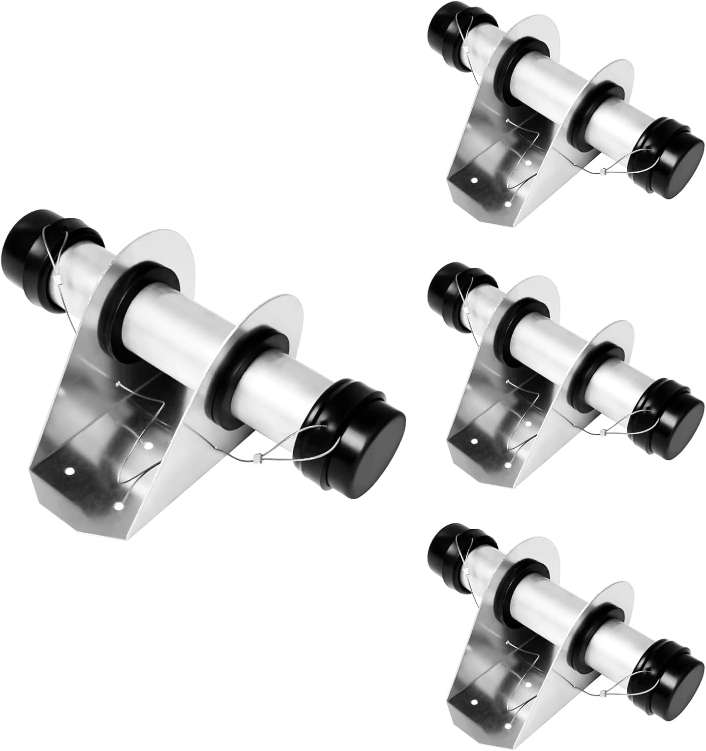 16 Pack Trailer Document Holder Registration Card Box with End Caps Waterproof Aluminum 1-5/8" x 9-7/16" Tube Style for Truck and Trailer