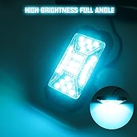 Vista 2 de SUNPIE 12 cápsulas RGBW de luces de roca – Ángulo de haz completo, 30 chips de alta potencia, carcasa de aluminio, almohadillas de montaje