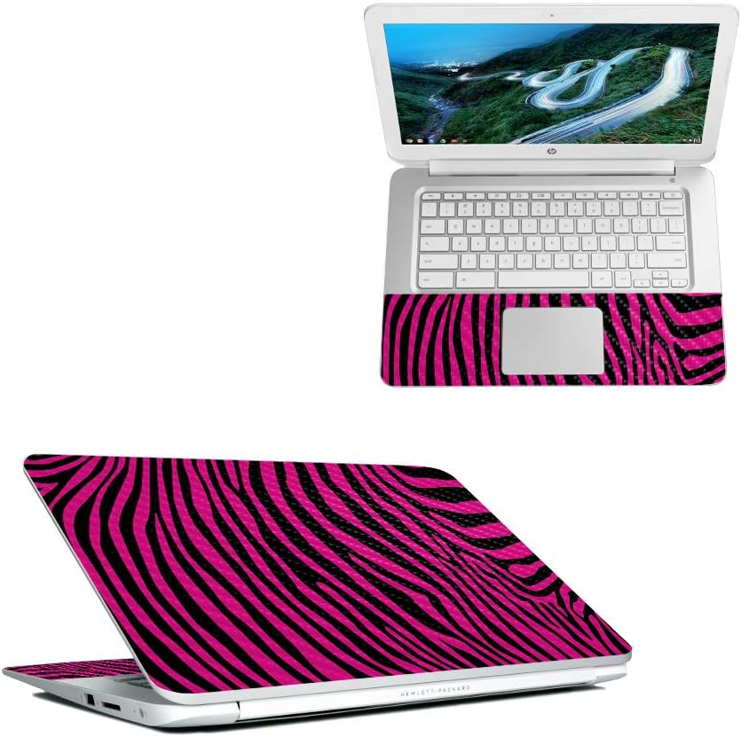 MightySkins Carbon Fiber Skin for HP Chromebook 14" (2018) - Aztec Fox | Protective, Durable Textured Carbon Fiber Finish | Easy to Apply, Remove, and Change Styles | Made in The USA