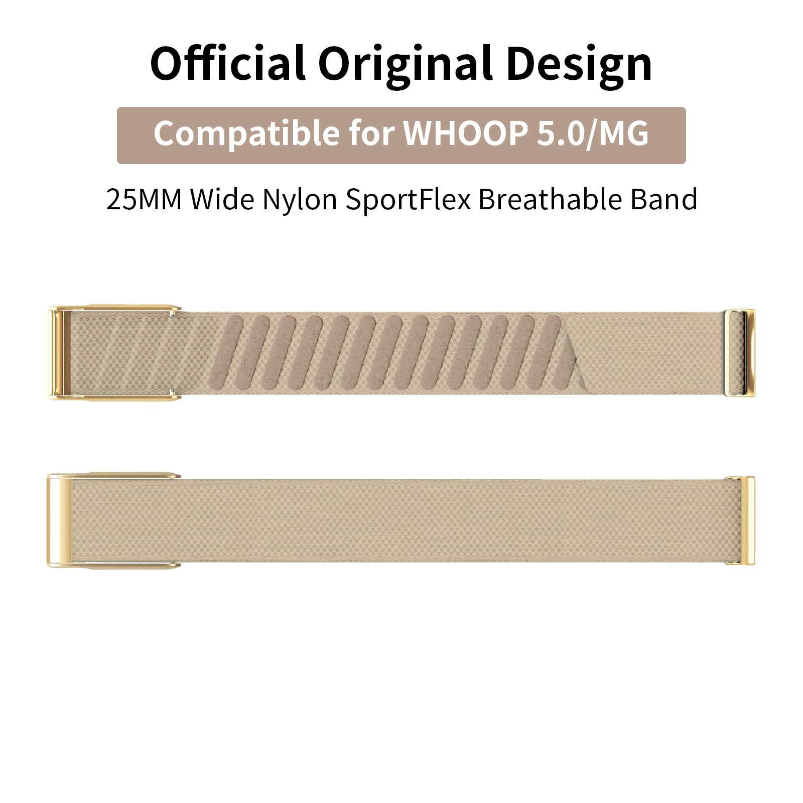 Nylon SuperKnit Armband Kompatibel mit WHOOP 5.0/MG Band für Herren Damen, Weiches Performance Knit Atmungsaktiv Verstellbar Sport Armbänder für Whoop 5.0/MG - 2