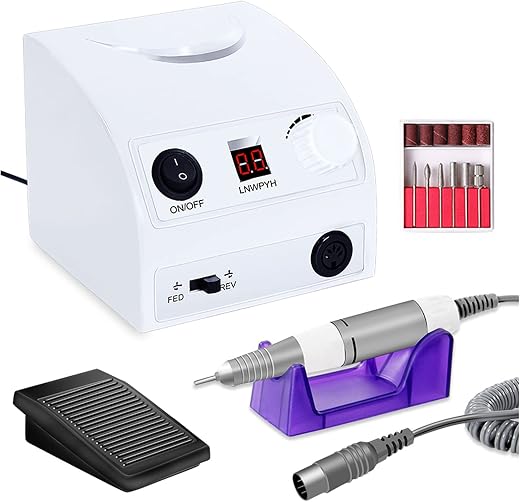 Nail Drill Machine 35000RPM Manicure Machine Nail Drill Machine for Manicure Pedicure Nail Art Equipment Electric Nail Fil...