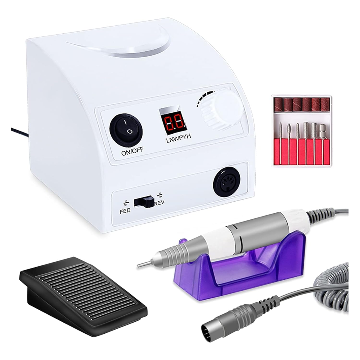Nail Drill Machine 35000RPM Manicure Machine Nail Drill Machine for Manicure Pedicure Nail Art Equipment Electric Nail Fil