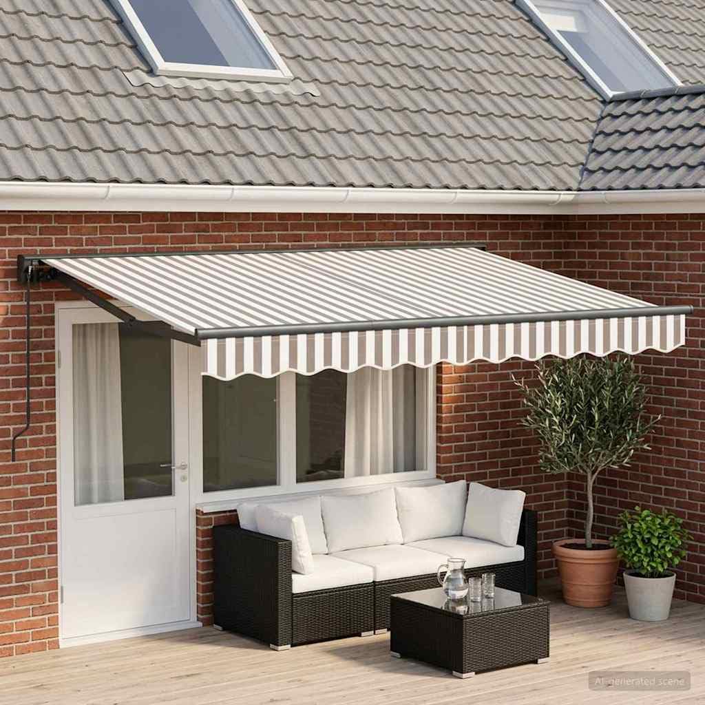 Tenda da sole manuale con braccio articolato, 4 x 3,5 m