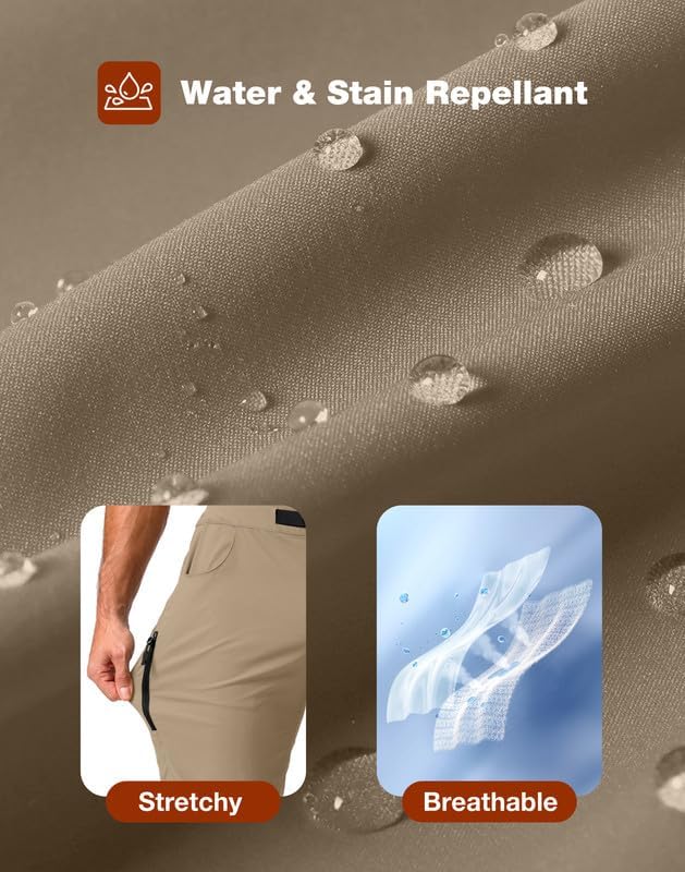 Men's Mountain Bike Shorts Stretch Cycling Biking Bicycle Quick Dry Hiking Shorts for Men Zipper Pockets