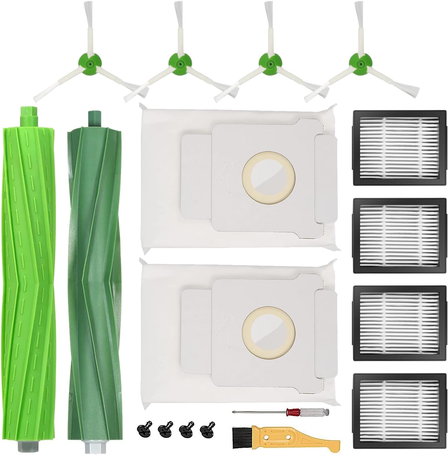 Replacement Parts Accessories for iRobot Roomba i7 i7+ j7 j7+ j8+ i1 i2 i3 i3+ i4 i4+ i6 i6+ i8 i8+ /Plus E5 E6 E7 Vacuum Cleaner, Multi-Surface Rubber Brushes Vacuum Filters Side Brushes Vacuum Bags