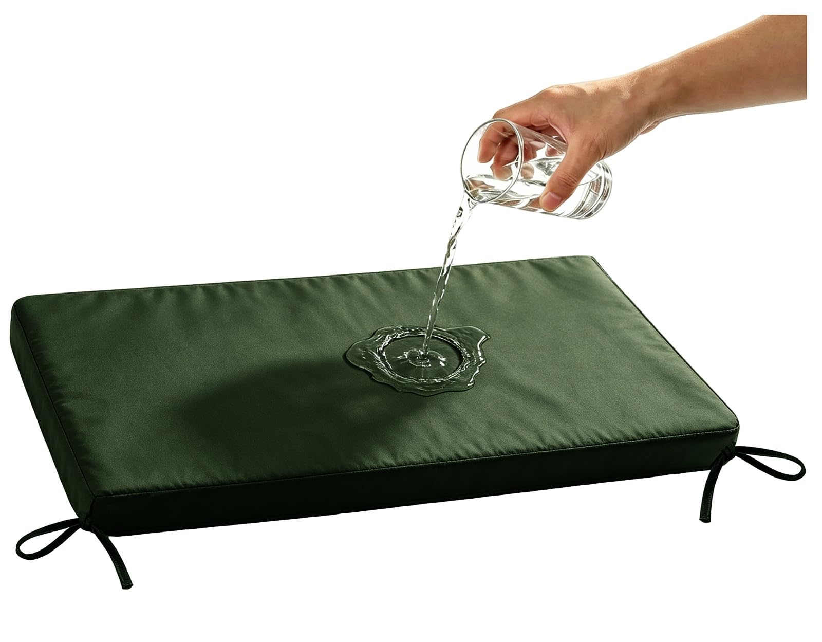 Miecoae Swing Seat Cushions for Outdoor Furniture 5cm/1.9" Thick Outdoor Bench Cushion Waterproof 80%, Settee Couch Pads with Zipper Washable, Patio Swing Seat Cushion(Dark Green,45x40 cm 18x16 in)