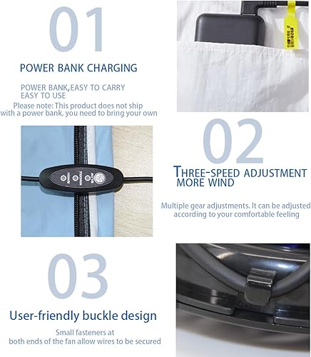 Miniatura 6 de Leetye Mei Fan Jacket Air Conditioned Jacket, Fan Jacket for Women Men With 3 Speed Adjustable Cool Clothes Cooling Jacket