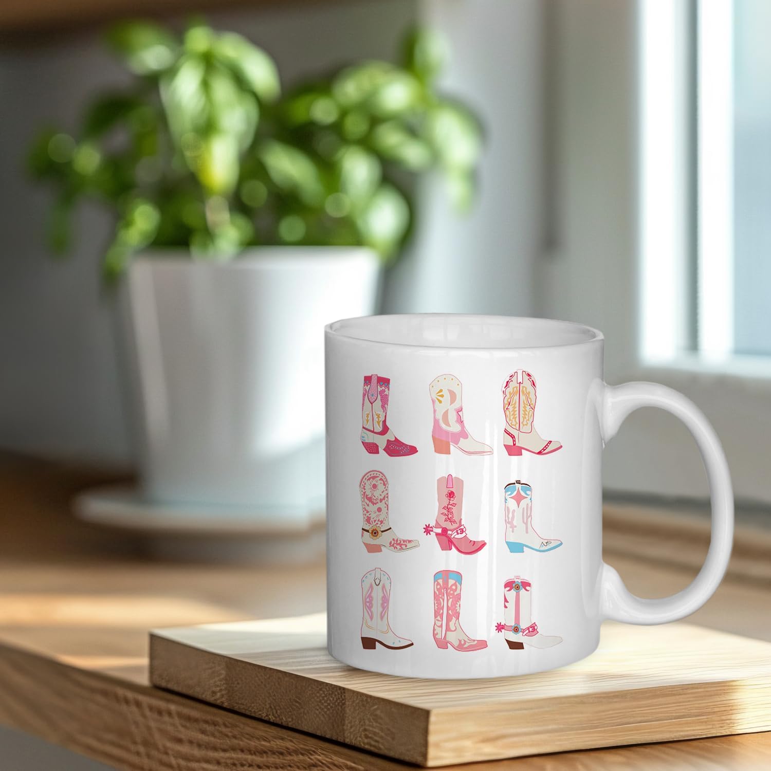 Cowgirl Western Boot Mugs for Women Men, Cute Coffee Mugs,Cowgirl Accessories for Women,Western Gift Coffee Mug Tea Cups Ceramic 11oz - Image 2