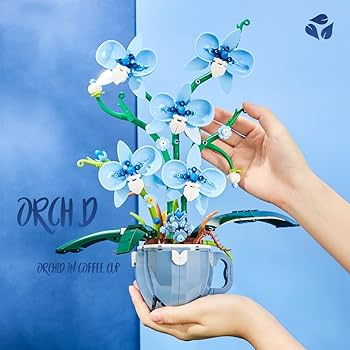 Amazon.com: Ideas Blue Orchid Ideas Flowers Building Block