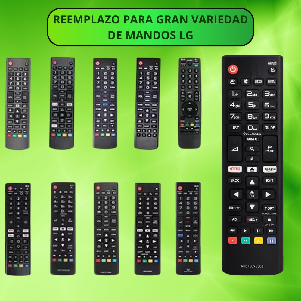 Mando Universal TV LG AKB75095308 - Reemplazo Mando LG Smart TV con identicas Funciones — view 3