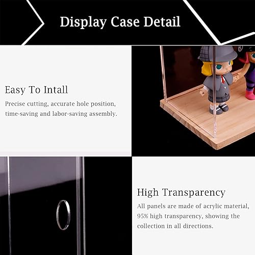 Miniatura 4 de Nynelly Vitrina de acrílico transparente de 2 niveles, vitrina a prueba de polvo para colección de ladrillos, bloques, juguetes, modelos,