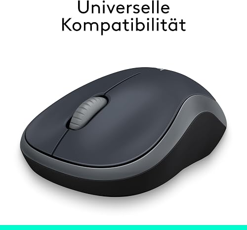 Logitech M185 Wireless Mouse, 2.4GHz with USB Mini Receiver, 12-Month Battery Life, 1000 DPI Optical Tracking, Ambidextrous, Compatible with PC, Mac, Laptop - Grey - 7