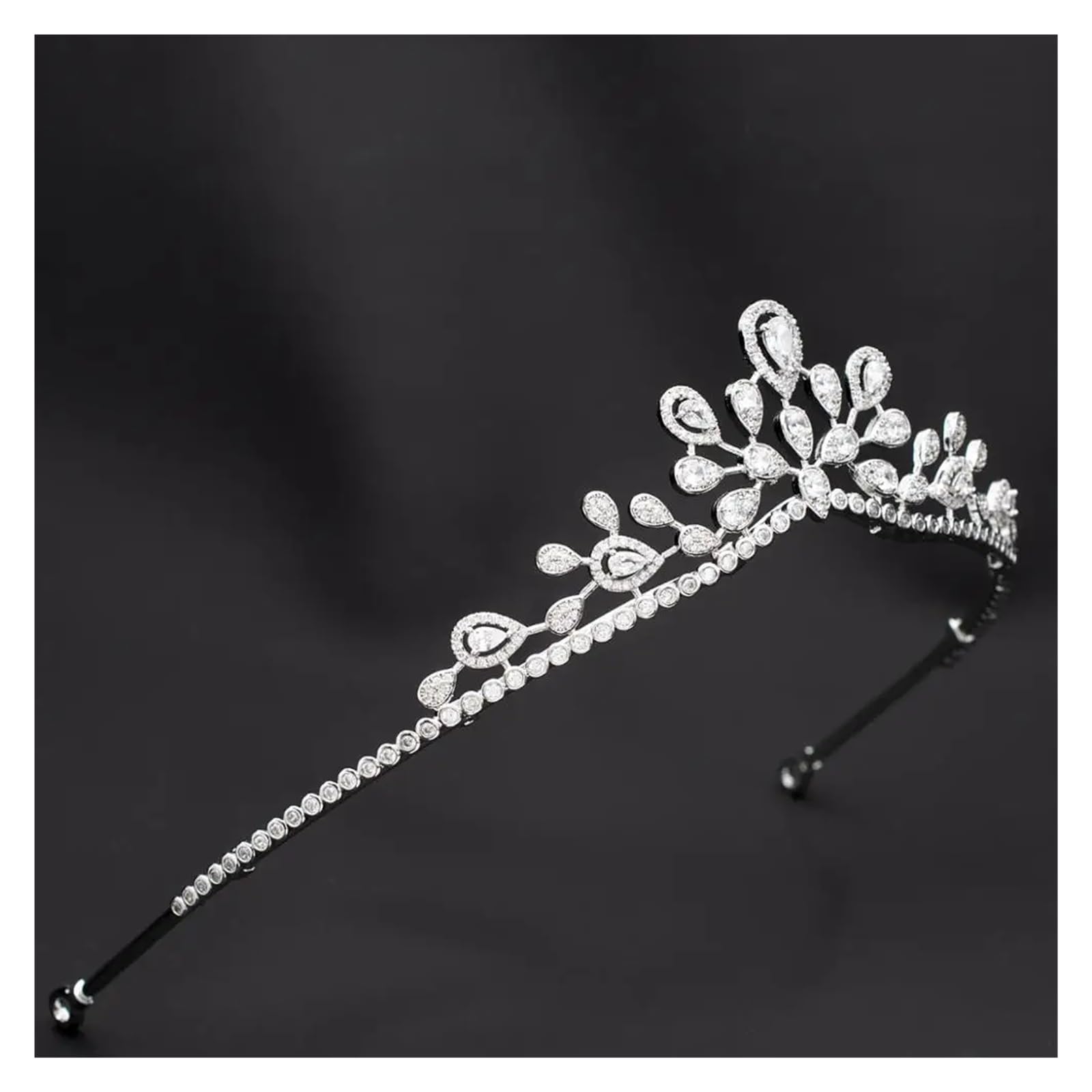 Einfache süße Zirkonia Prinzessin Tiara Diadem Braut Hochzeit Haarschmuck Zubehör Haarteile