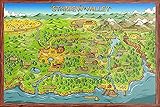 Valley Map Stardew Poster, Gift for Home Decor Wall Art Print Poster Size 18x12' 24x16' 36x24'