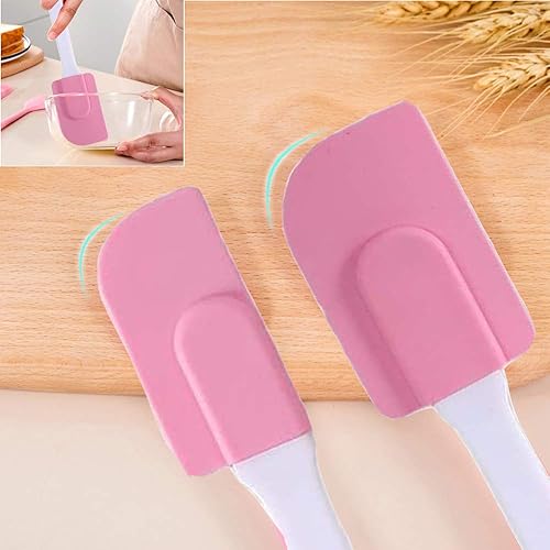 Miniatura 2 de Zittop Cepillo de repostería rosa con cepillo de cocina, raspador de silicona, accesorio para hornear, juego de 3 piezas, herramienta de cocción de