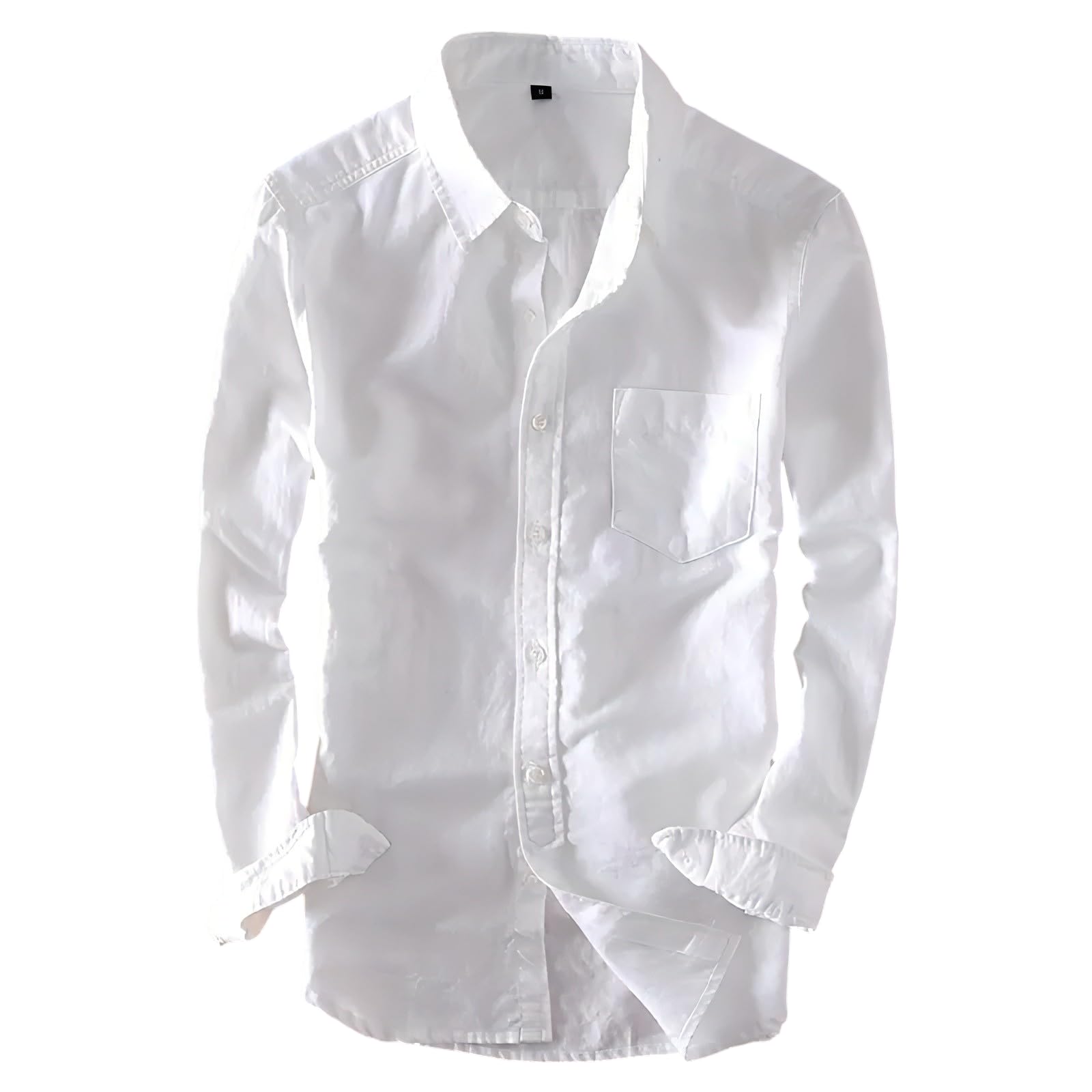 Men’s White Shirt – Reguar Fit Full Sleeve Button Down | Stylish Formal & Casual Wear | Soft Breathable Fabric with Pocket | Office, Party & Daily Use Shirt-picture-13