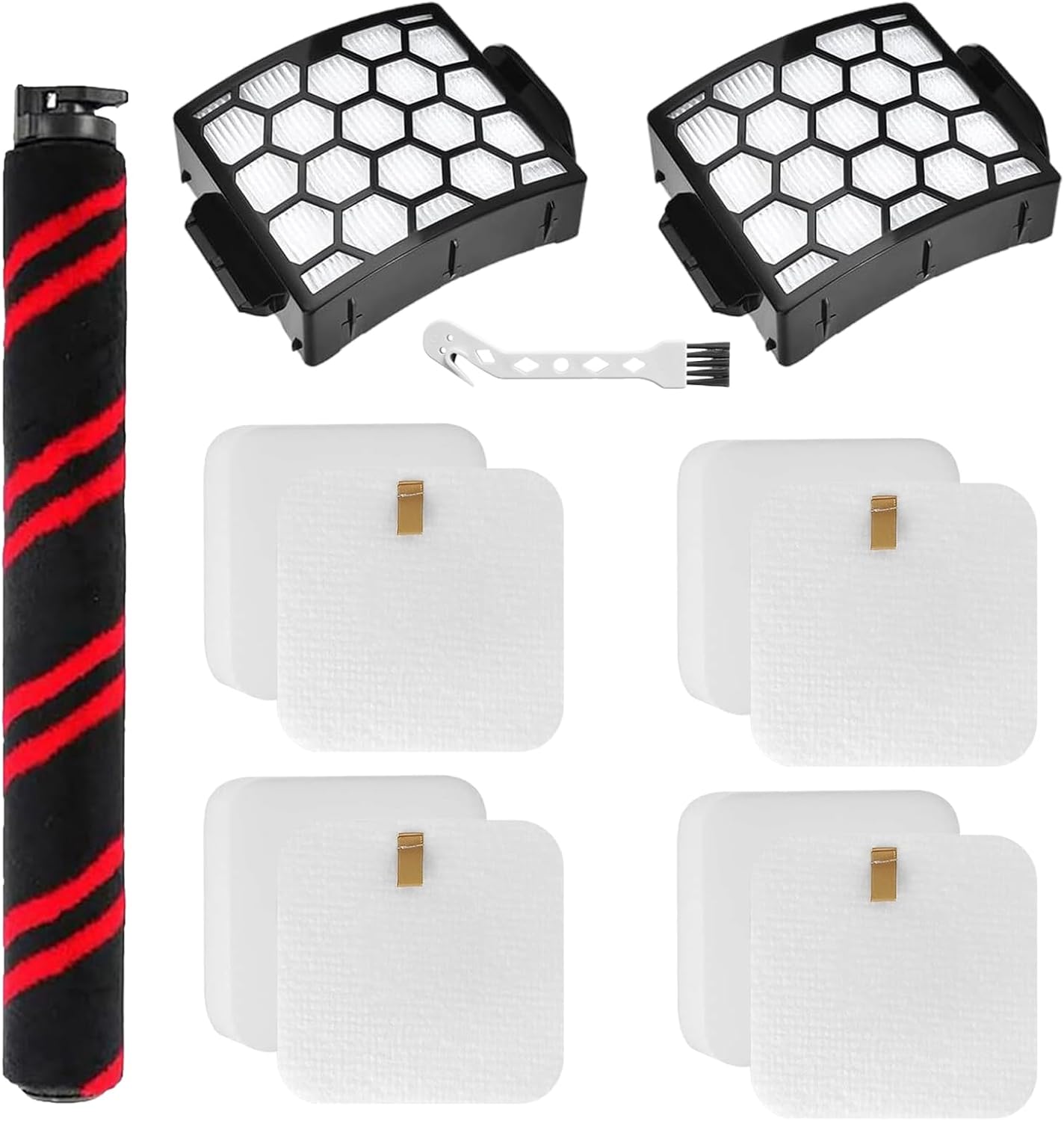 HEPA Filter Brush Roller Accessories Compatible with Shark LA555 Rotator Pet Pro Lift-Away ADV Duo Clean PowerFins Upright Vacuum Cleaner Replacement Parts XFFK320 XHF320