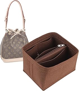 Lckaey Purse Organizer for LV NOE inner bag NOE BB bucket bag Petit NOE NM storage bag small zipper insert3053coffee-L