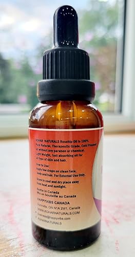 Miniatura 6 de Aceite de rosa mosqueta 100% puro y natural prensado en frío para rostro. Aceite hidratante natural portador para piel, cabello y uñas sensibles.