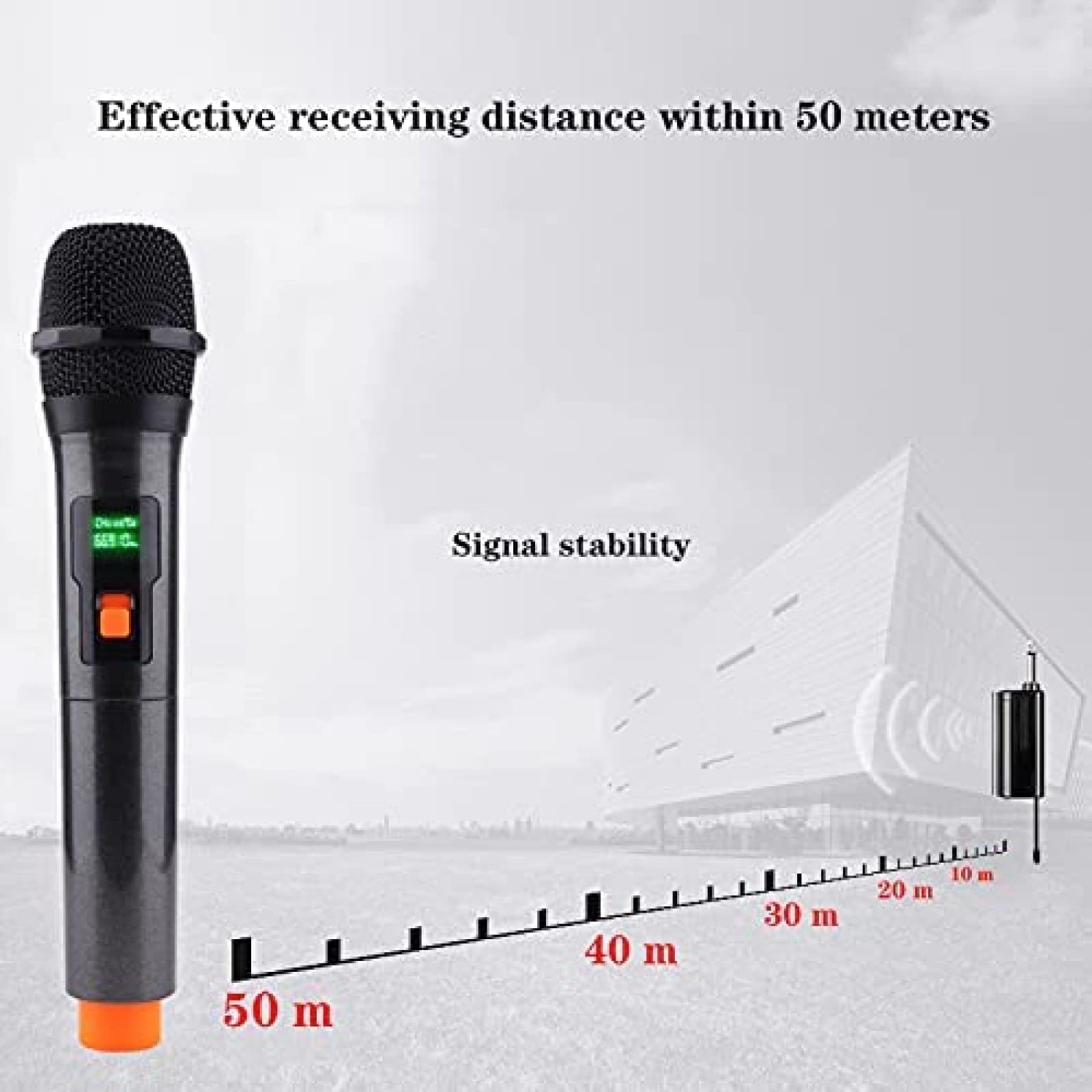 Microfono Per Cantare Microfono Wireless Ricaricabile Microfono Karaoke UHF Professionale Microfono Palmare Universale In Metallo Per Cantare, Modello Pickup Cardioide Altoparlante Bluetooth