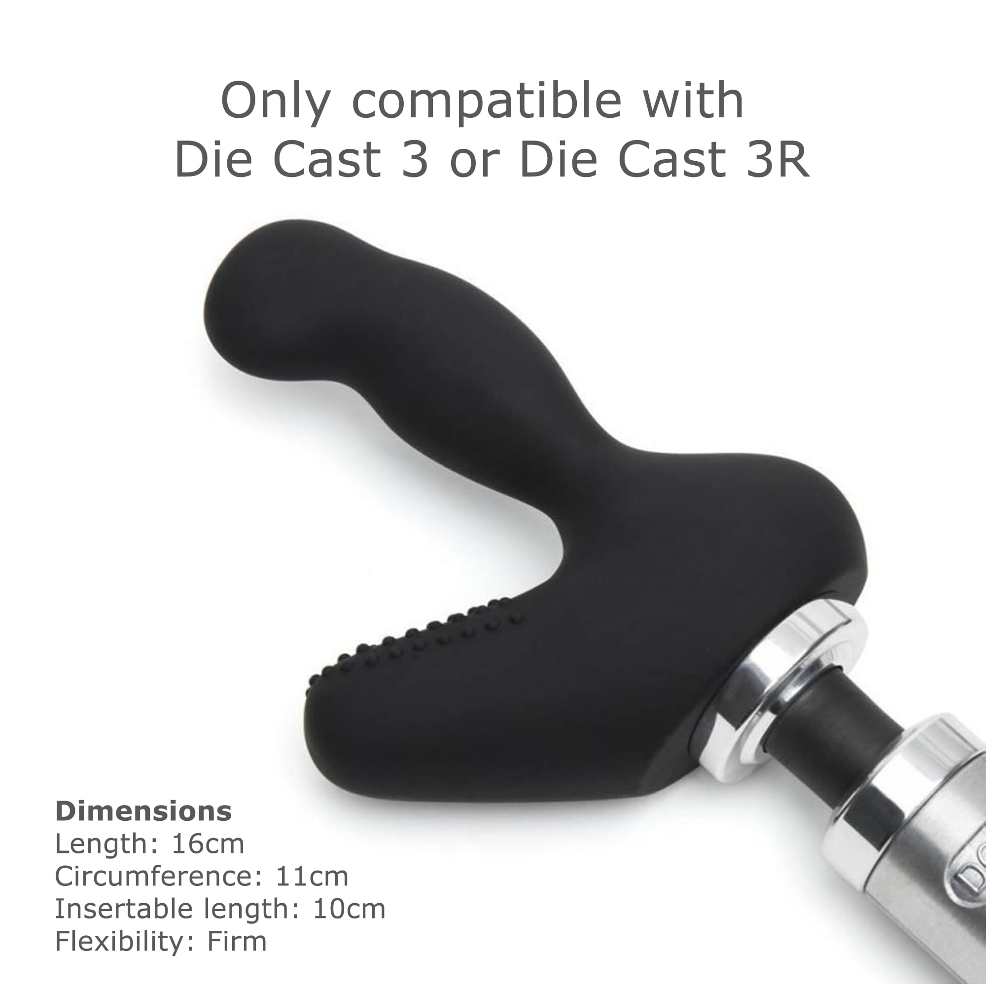 Doxy Die Cast 3 - Silicone Prostate Massager Wand Vibrator Attachment - 400 Gr