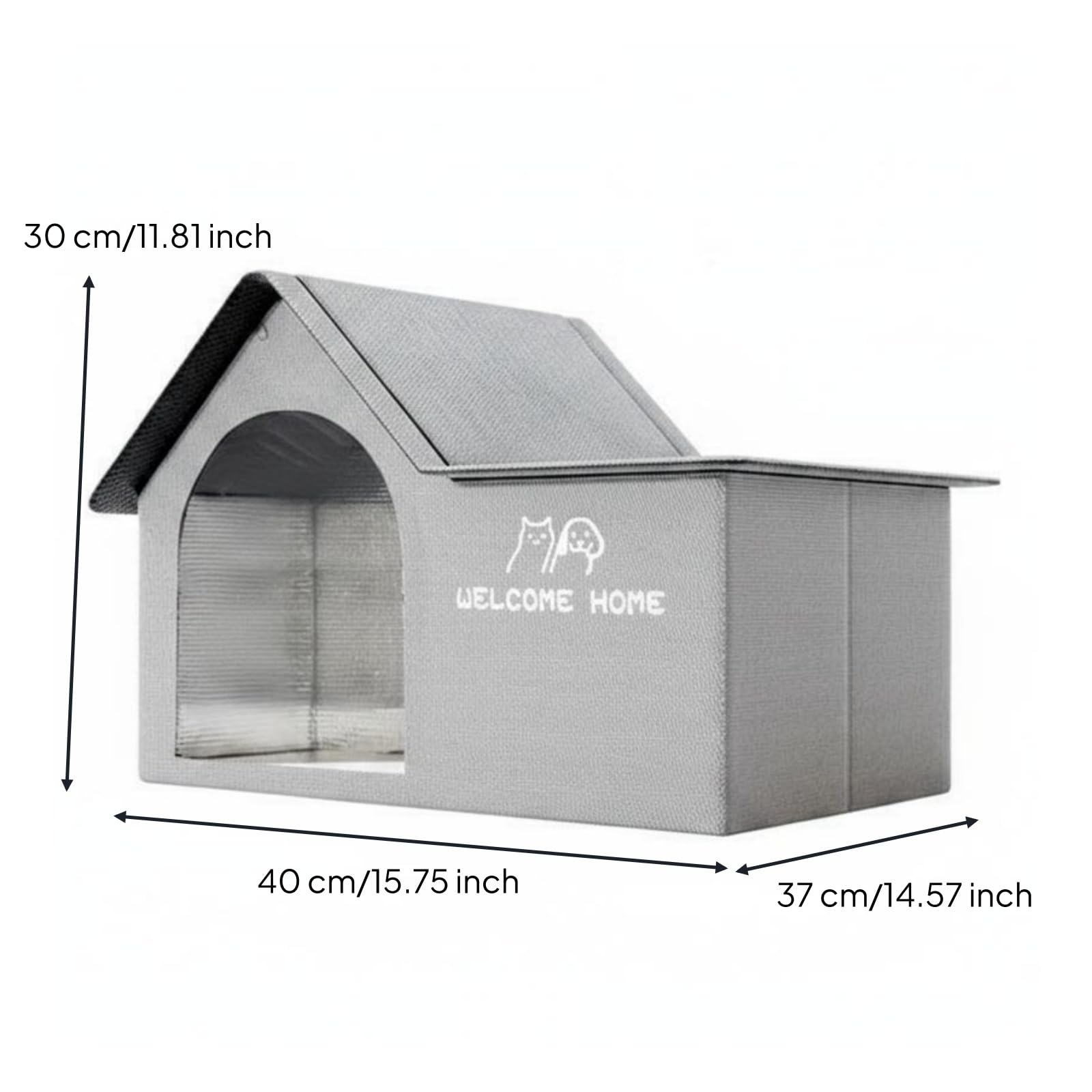 Abri de Refroidissement Maison pour Chat Refuge Grotte Nichoir Douillet Design Pliable pour Rangement Pratique Doublure Fraîche Stable Tissu Oxford, Moyen