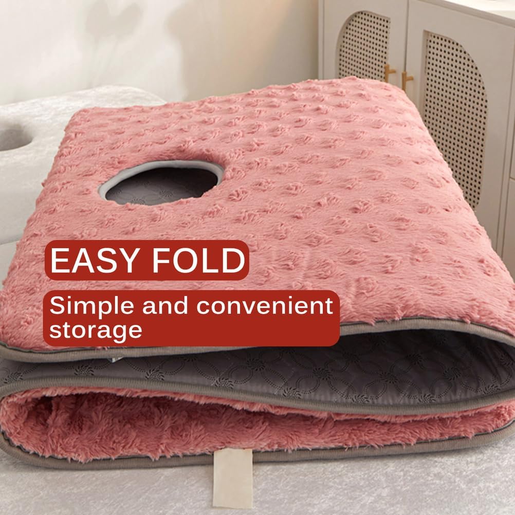 Yellow(s),80 * 190cm,LDLCYCN Foam Lash Bed Topper Thick 3Cm Massage Table Mattress Topper with Corner Straps Anti-Slip Comfortable Spa Bed Pad Beauty Salon Mattress Topper Square Round Head