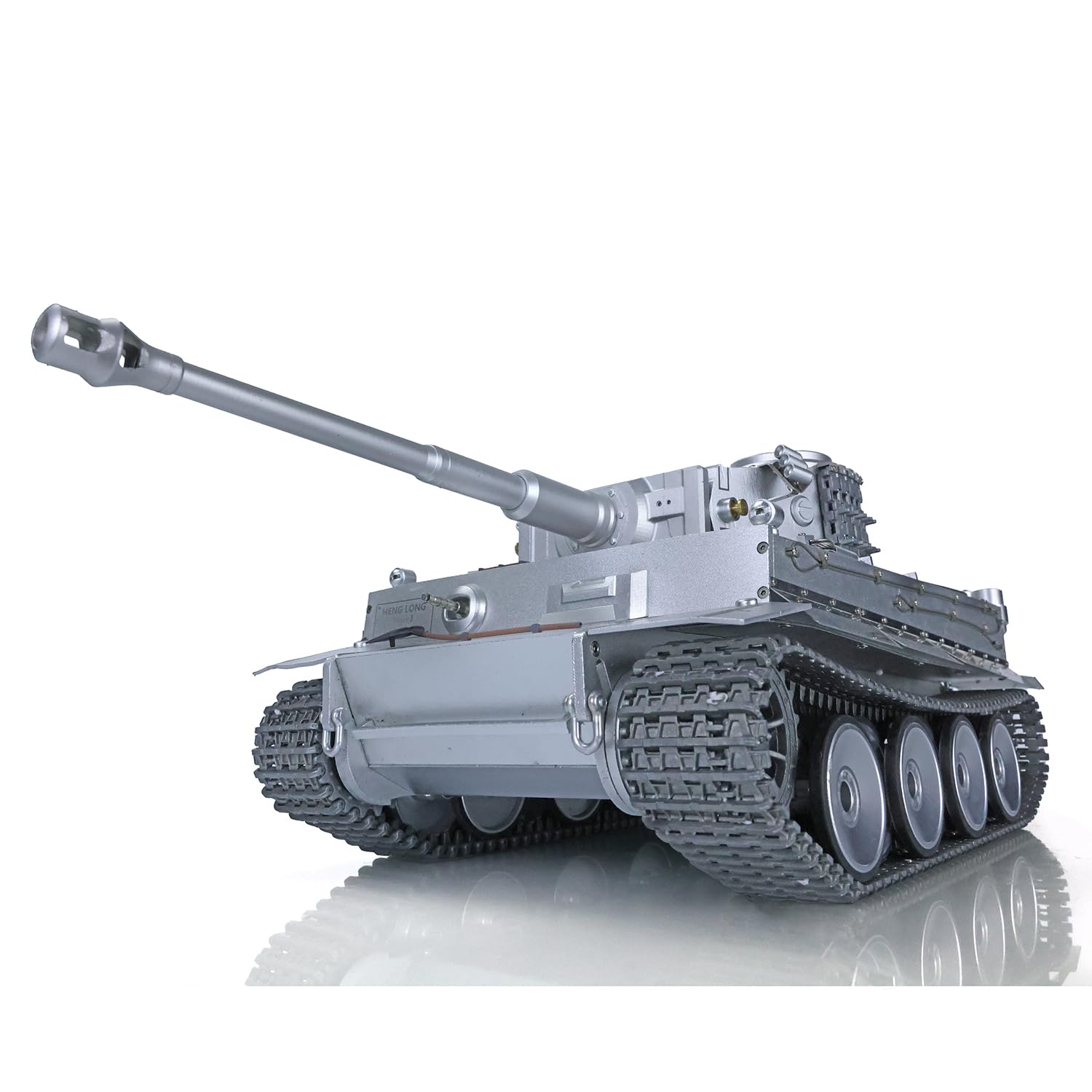 wheelfun Henglong 3818-Pro - Carro armato radiocomandato 1/16, in metallo pieno di Tiger tedesco, RTR