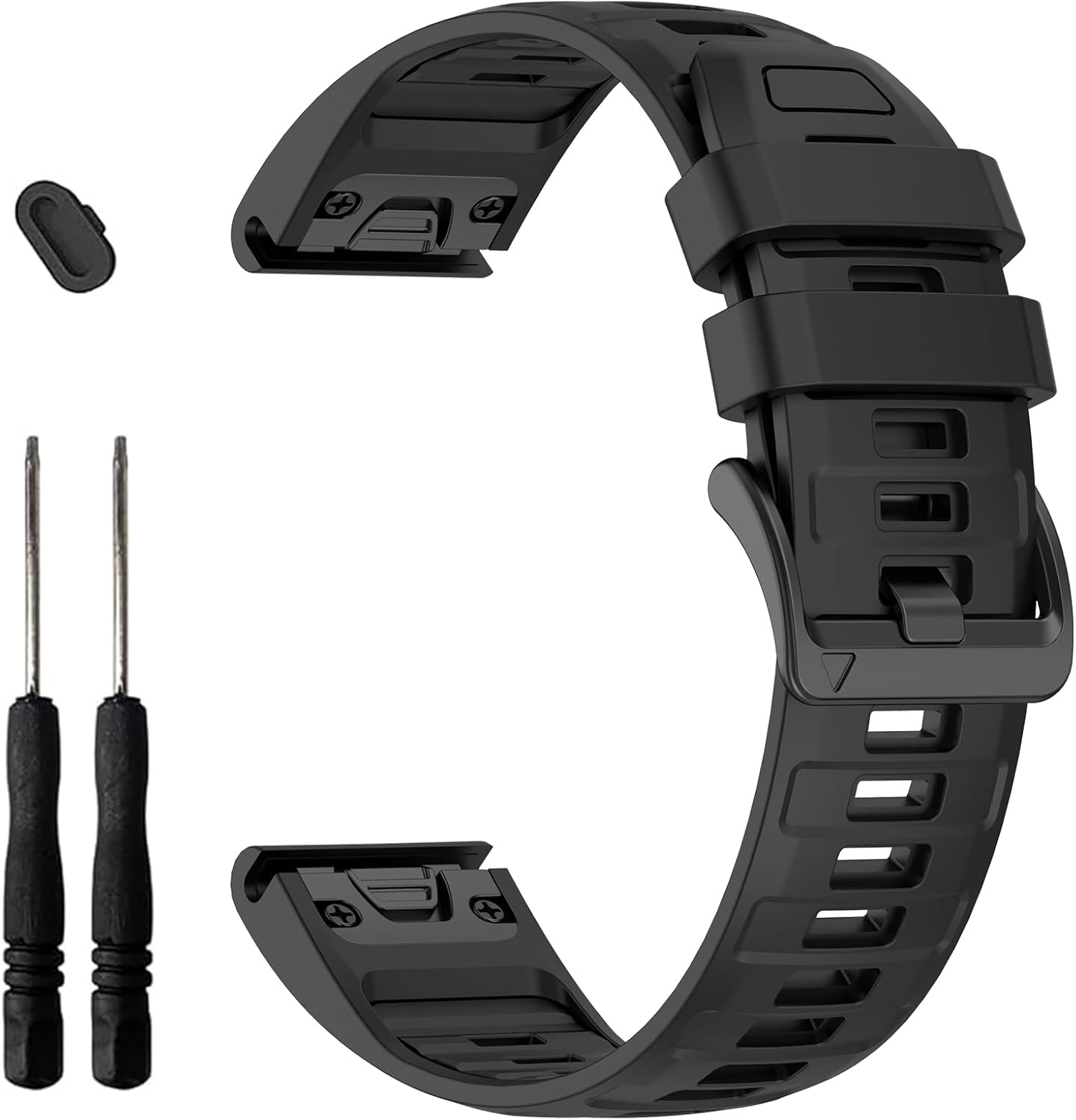 22mm Silicone Watchband Compatible with Garmin Tactix 8/Fenix 8 AMOLED 47mm/7 Pro/7/6 Pro/6/5 Plus/5, QuickFit Straps for Garmin Fenix E/Forerunner 965/955/945/Descent G2/G1 Solar