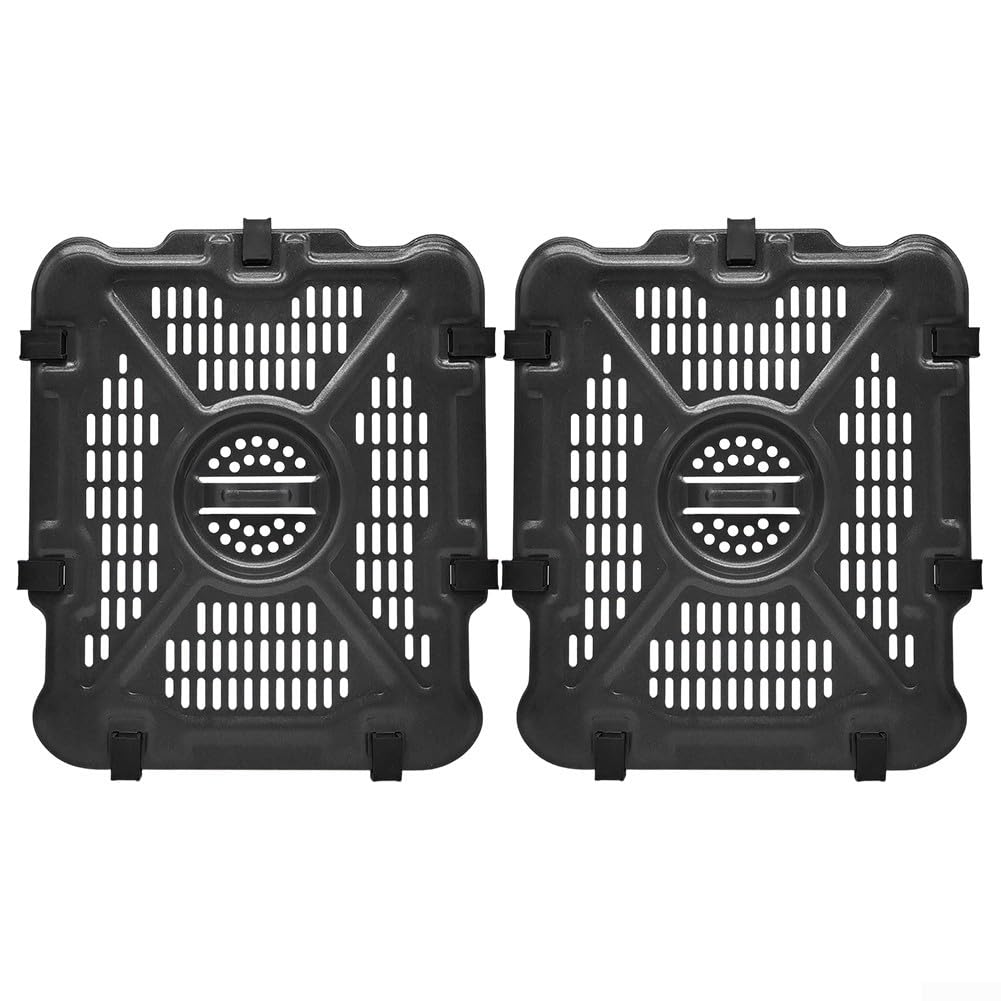 Air Fryer Replacement Grill Pan for SL201 SL400 SL401 SL451 Double Stack XL 2 Basket Units Stainless Steel Crisper Plate Type (2PCS)