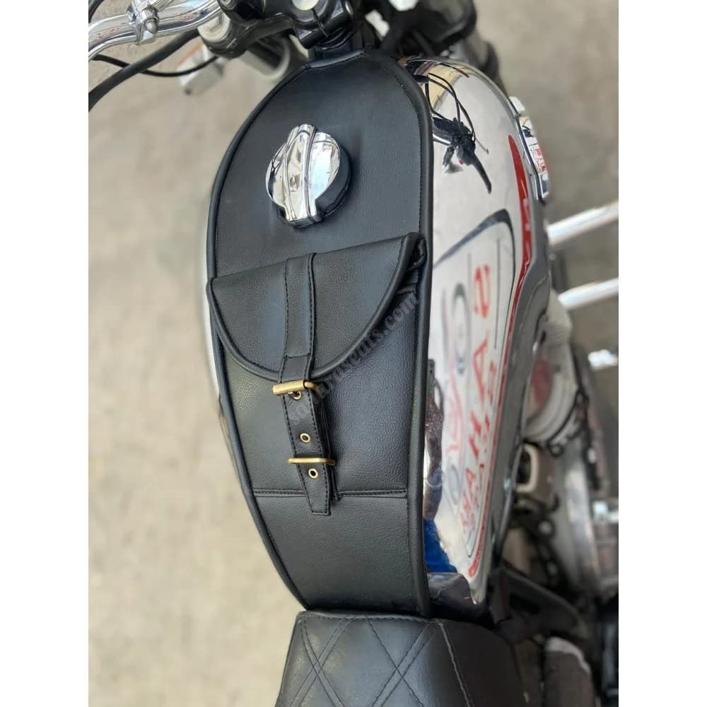 SaharaSeats Compatible with Interceptor 650/Continental GT 650 Tank Panel Bag/Tank Protector (Black)