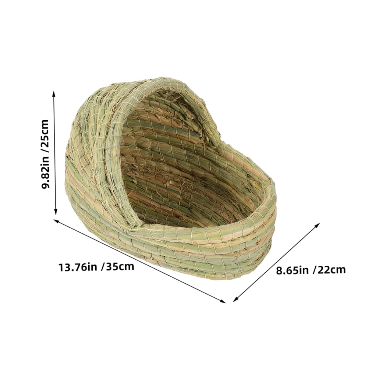 Mipcase Nido de Cría de Paja Tejida Beige para Palomas y Loros | Forma Tejida, Estilo Rústico, para Pequeñas Granjas y Patio Trasero, Favorece la Recolección de Huevos