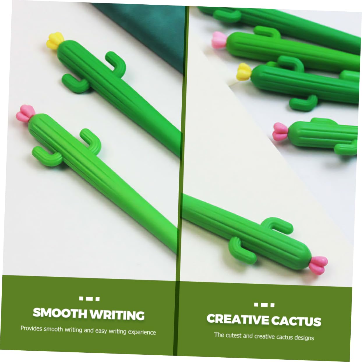 Angoily 2 Set Penne Gel Cactus Colorate Per Scrittura Studenti Design Morbido Per Scuola E Ufficio 25 Pezzi * 2