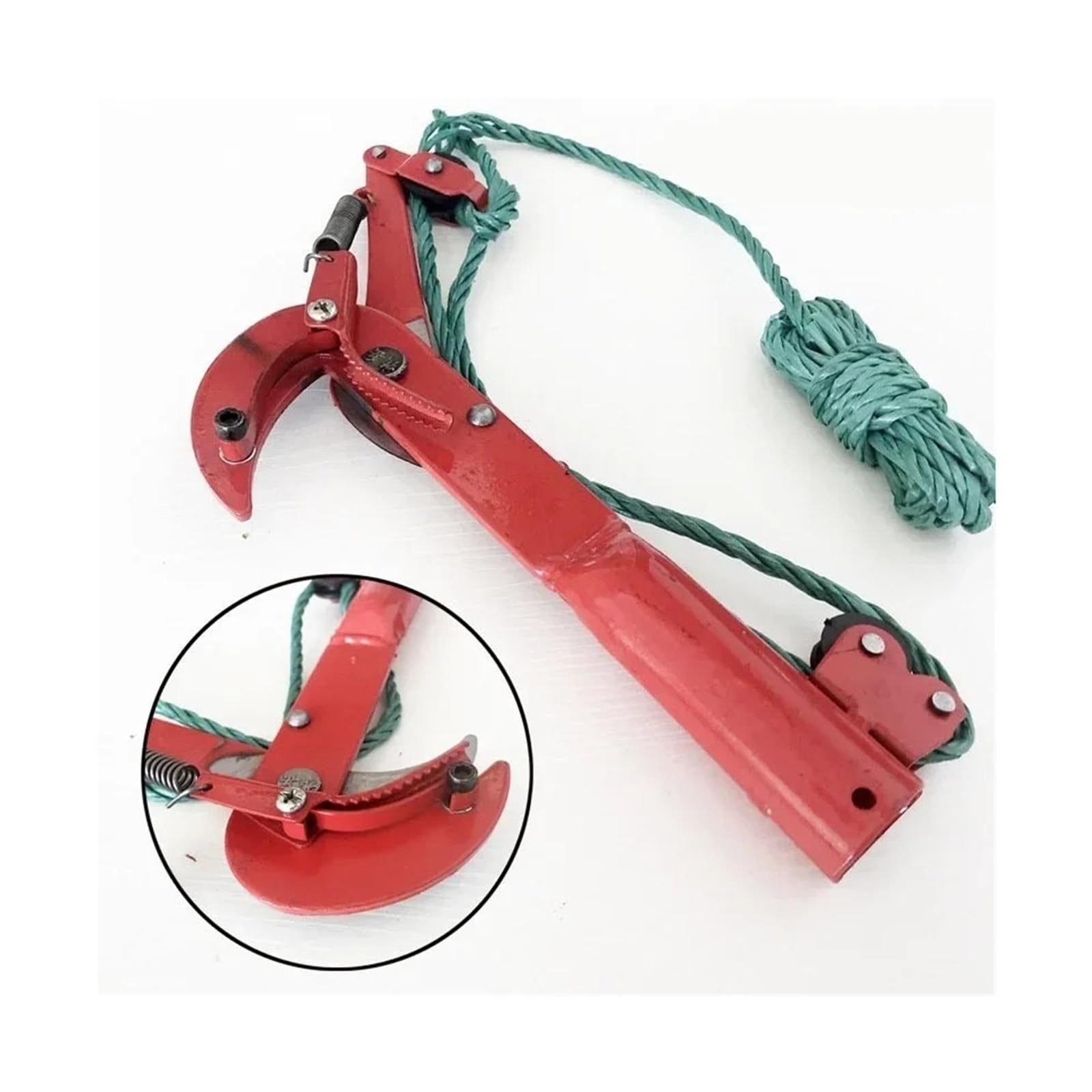 Tijeras telescópicas recolector de Frutas Ramas de Corte de Gran altitud poda Herramientas y Equipos de jardinería(Red-Double Wheels)