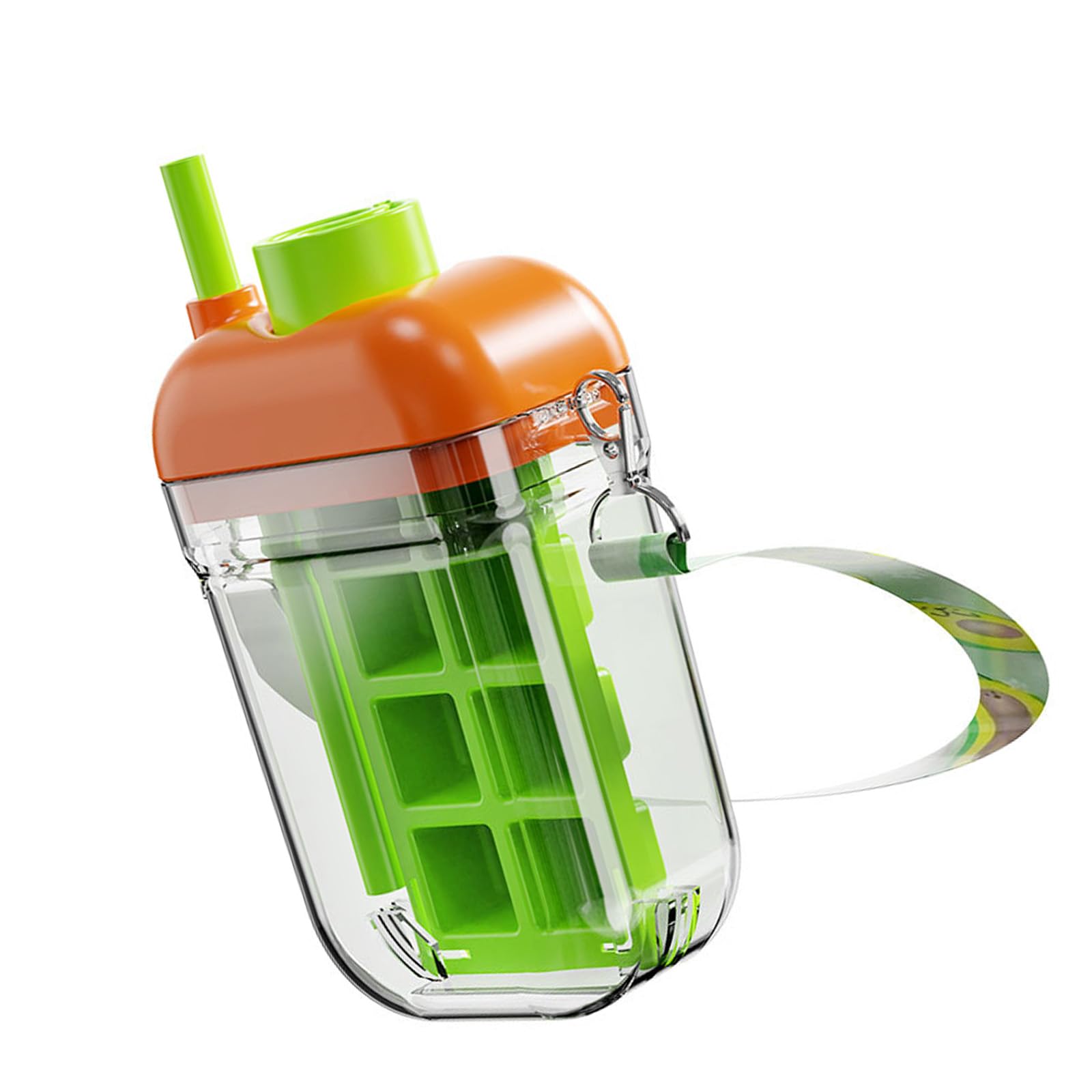 Bbajszx Block Bottle with Rotating Ice Release Function for Camping Biking Household Water Cup
