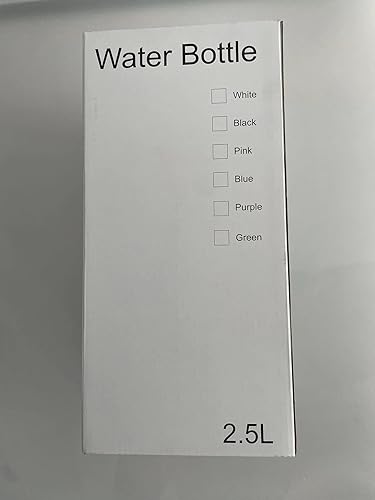 Miniatura 8 de JIMACRO Botella de agua, botella de agua BOTTLED JOY de 2.5 L85 oz con popote y asa sin BPA, botella de ingesta de agua diaria con rastreador de