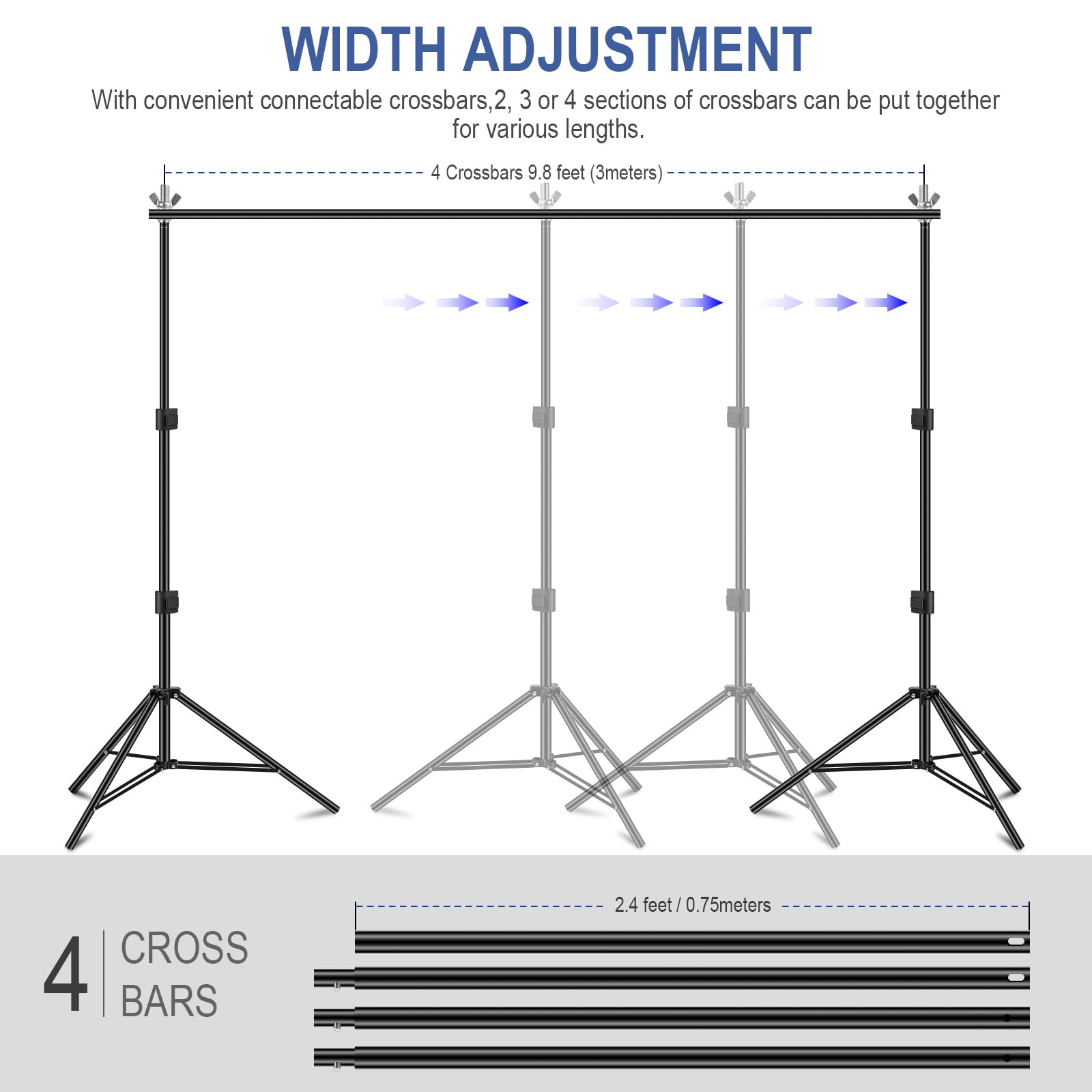 Amazon | NEWKS 10フィート/3m x 8.5フィート/2.6m(WxH) 調節可能な