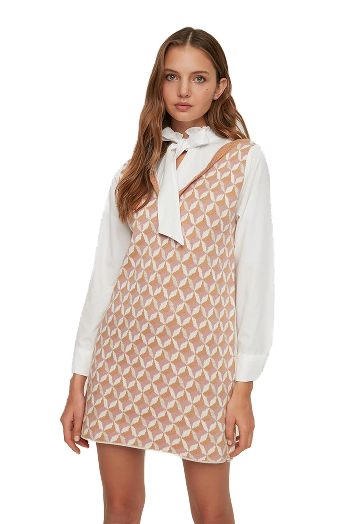 Trendyol Vestido De | Alta Calidad Y Diseño Moderno Camel Mujer Grande