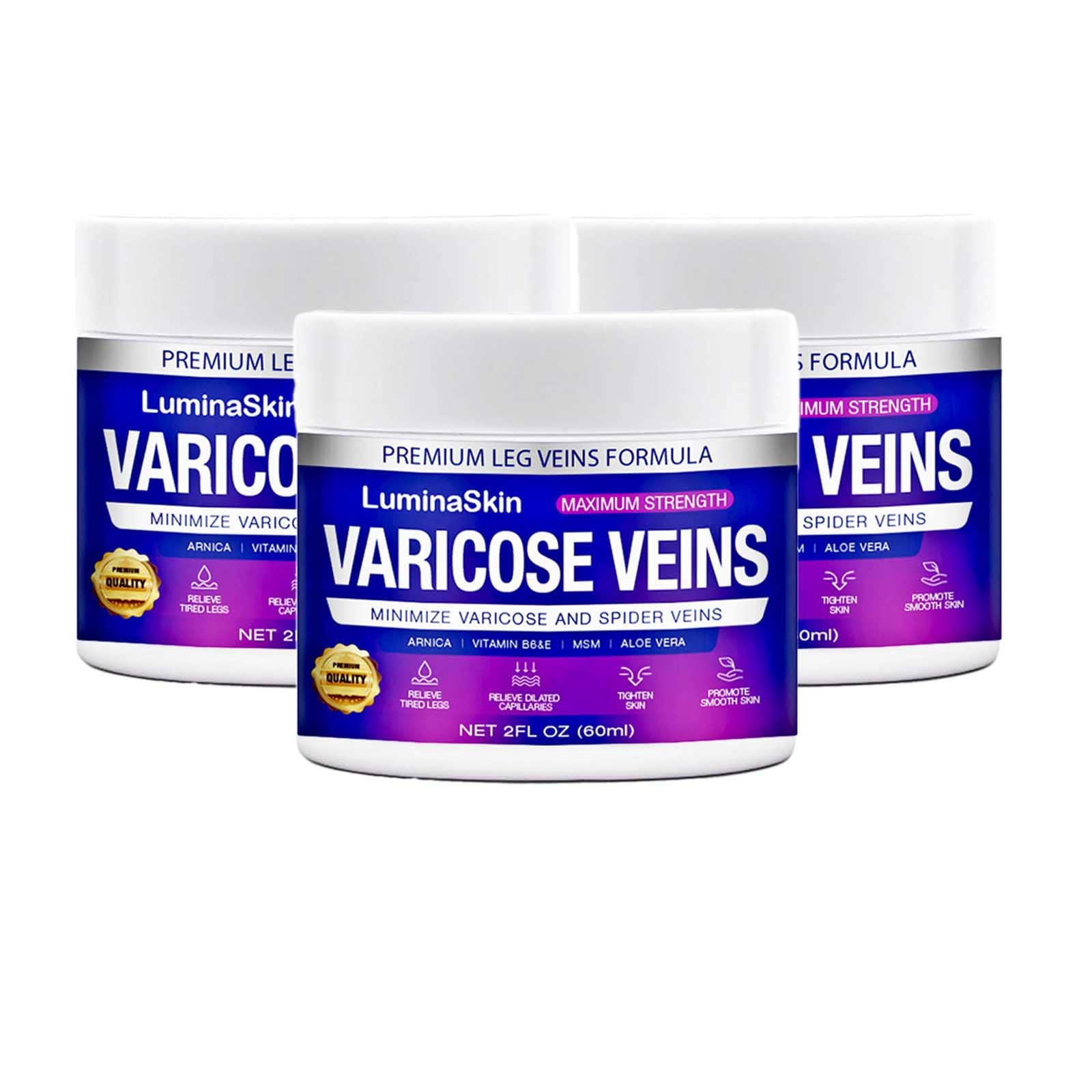 Varicose Veins Cream Varicose Veins Treatment for Legs - Spider Vein Treatment for Legs - Improves Blood Circulation, Minimize Spider Veins Fast Leg Relief Gel for Heavy Legs 2 Oz