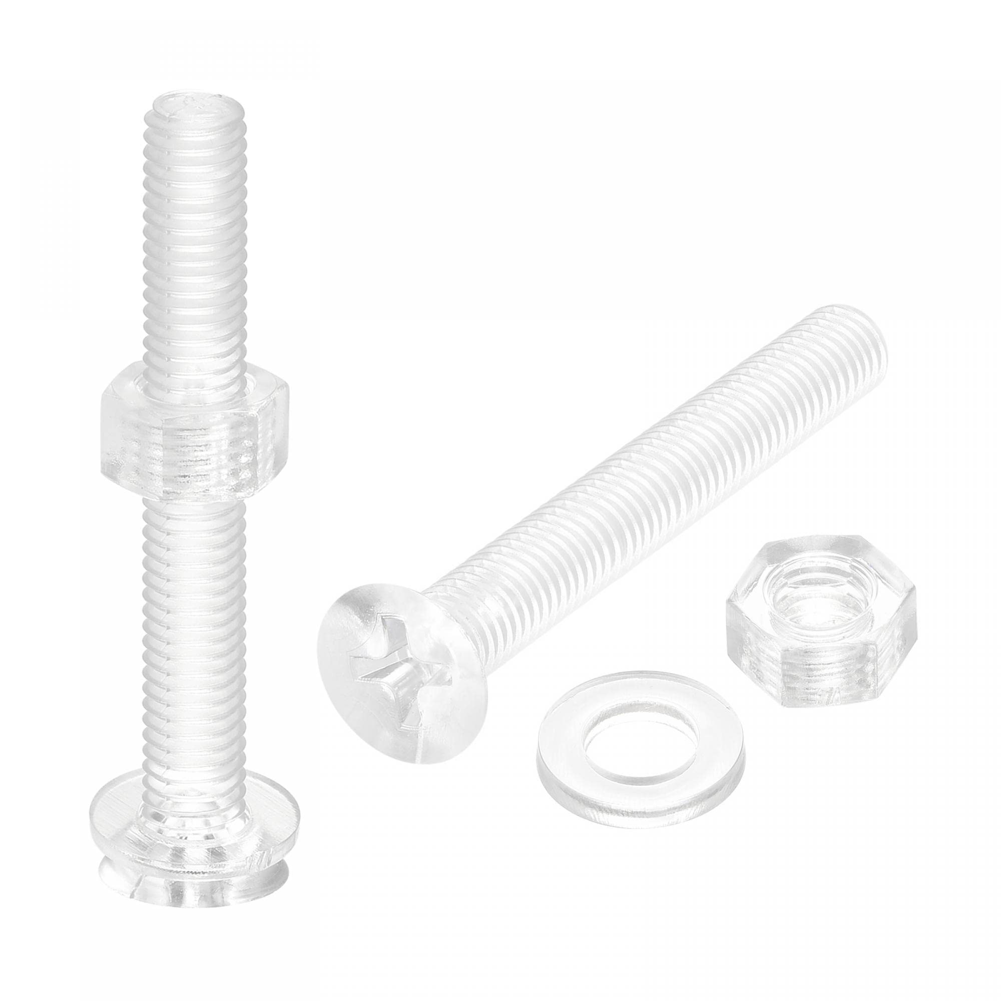 Amazon | uxcell M5 x 40mm プラス小ネジ ナット ナットと平