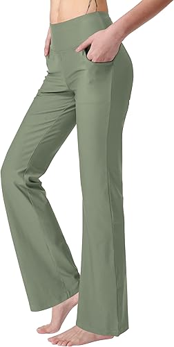 Pantalones de yoga para mujer con bolsillos, cintura alta, pantalones de entrenamiento de yoga para mujer