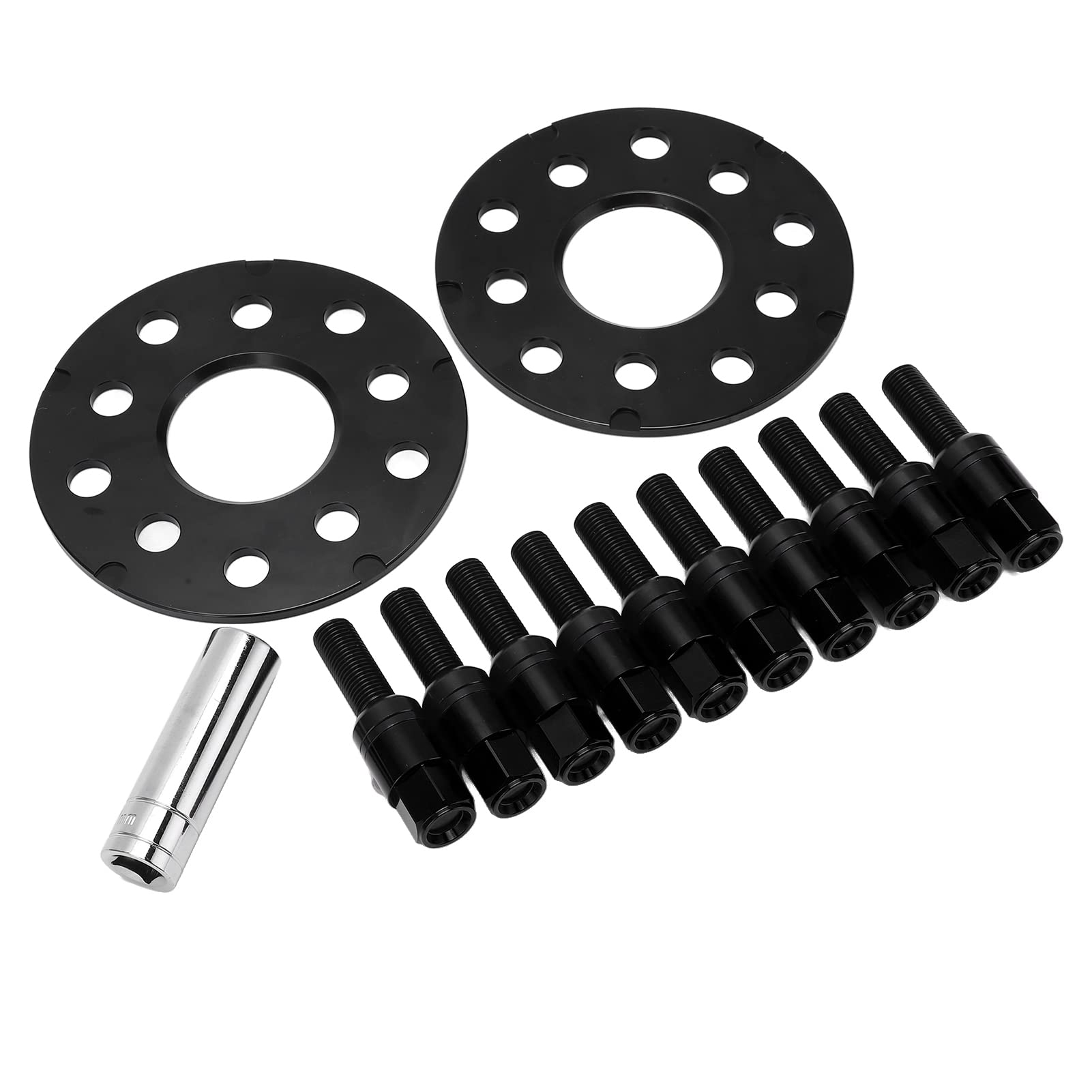 Domary Hub Centric Dystans Koła 5mm 2 szt. 5x112 Otwór Piasty Adapter Koła na Lata 1997-2008 T Reg 1999-2011 z 10 śrubami Kulowymi i Narzędziem Instalatora