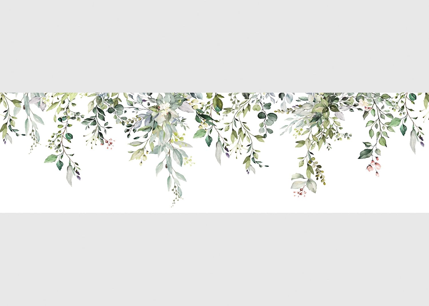 AG Design Self-Adhesive Border Leaves, AWB 8286, Waterproof Decoration for Walls, Furniture, Wallpaper, wall coverings and Doors, Film, Multi-Coloured, Width 500 cm x Height 13.8 cm