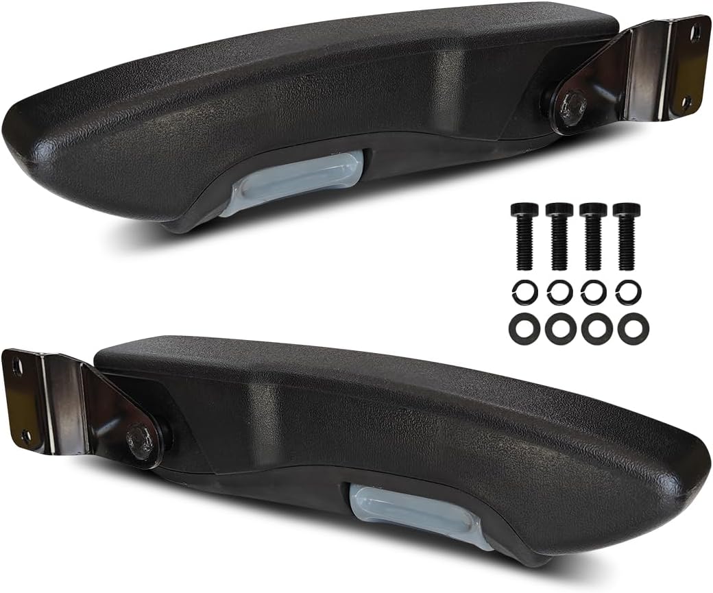 Console Box Armrests and Hand Holder Swift Chair Handrail Heavy Truck Business Car Armrests Van Adjustable Black PU Leather 1 Pair