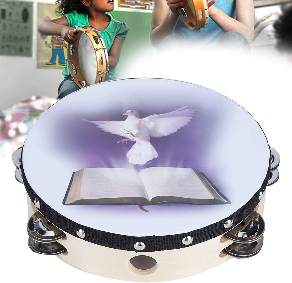 Double Row Metal Jingle Tambourine - Handheld Percussion Instrument, Perfect for Party and Musical Events (a)