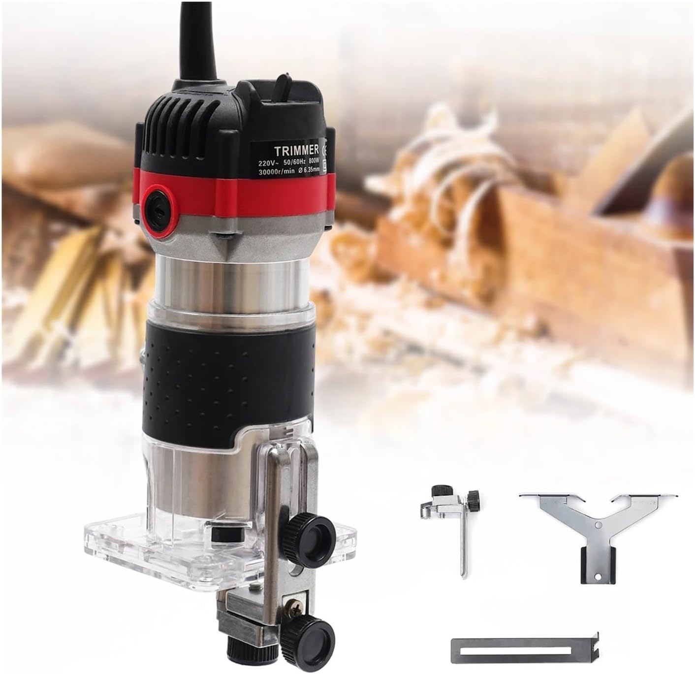 6.35mm 1/4" Router Electric Hand Trimmer Edge Wood 800W,Practicality