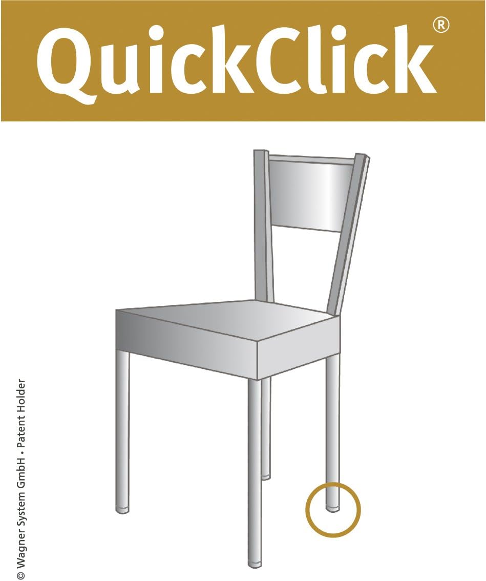 WAGNER QuickClick® Stop glides furniture glides elastomer rubber I 4pcs. set to screw on I 4x base+screw+glide insert anti-slip replaceable - Image 5