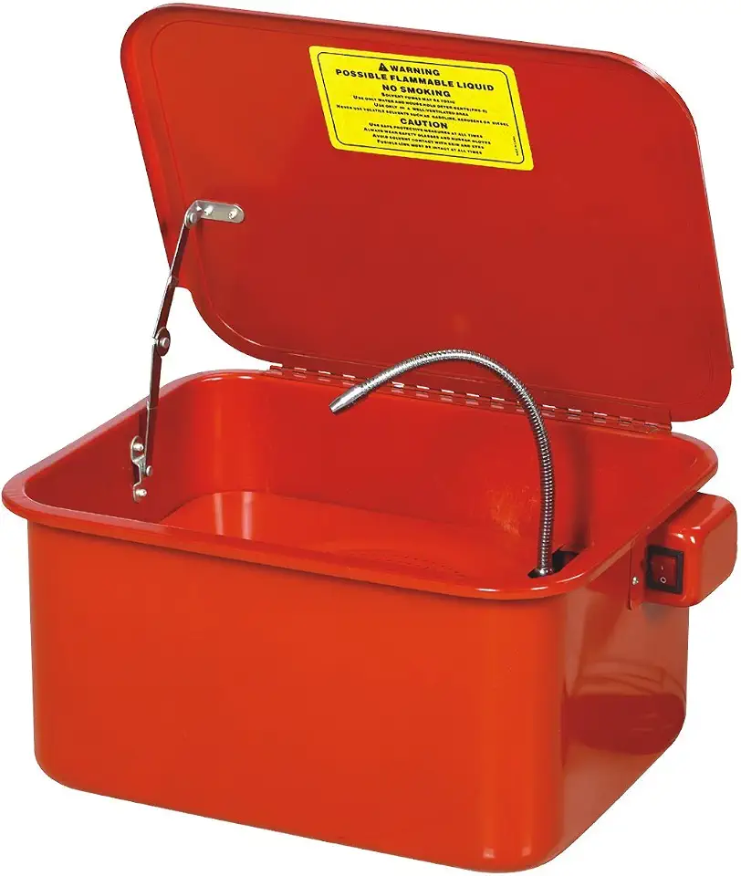 Hilka 84995505 Bench Parts Washer, red, Standard